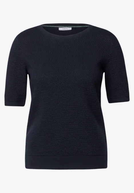 Strukturpullover universal blue