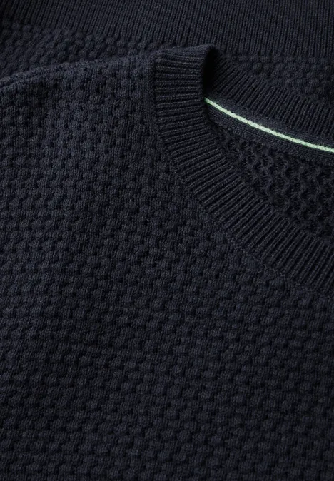 Strukturpullover universal blue