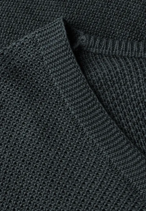 Ärmelloser Strukturpullover slate khaki