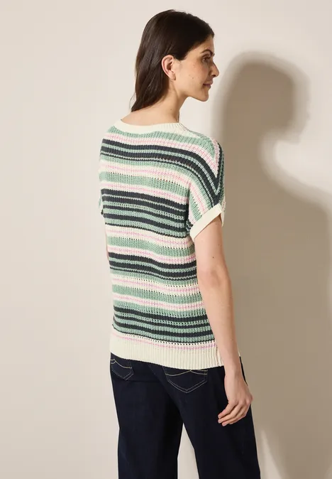 Gestreifter Pullover slate khaki