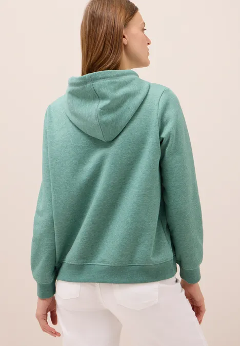 Sweat-shirt avec capuche jewel green melange