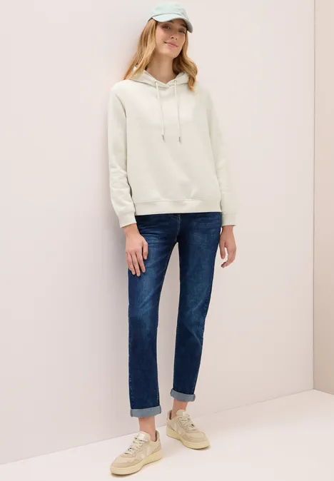 Sweatshirt mit Kapuze oat milk beige melange