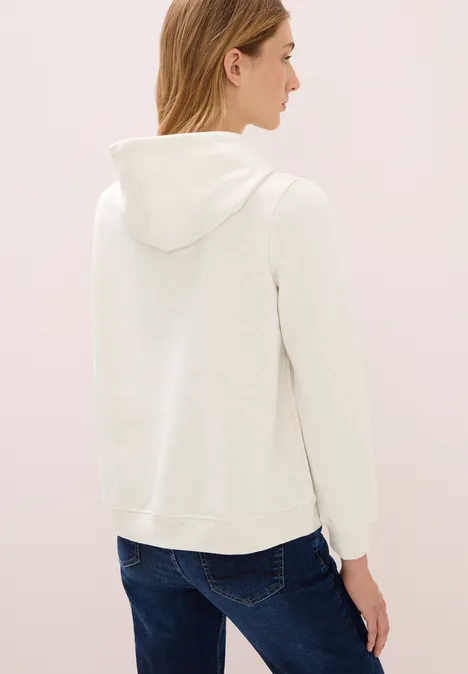 Sweat-shirt avec capuche oat milk beige melange