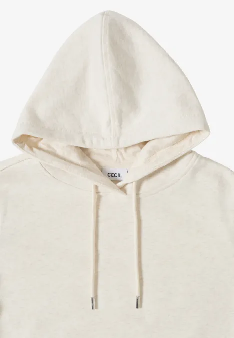 Sweat-shirt avec capuche oat milk beige melange