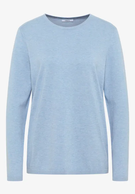 Basic Pullover whisper blue melange