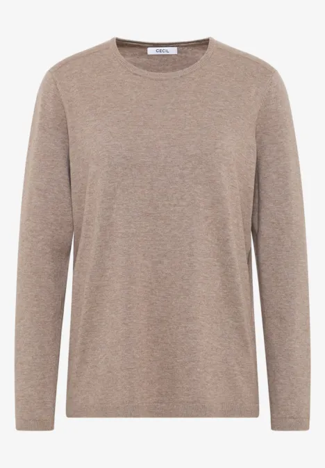 Basic Pullover toffee cream melange