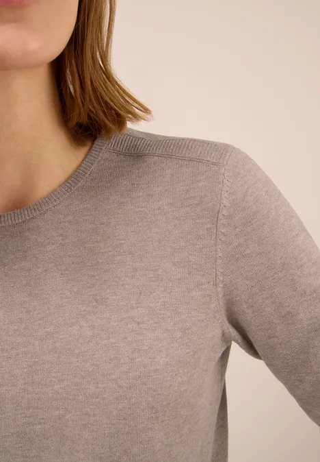 Basic Pullover toffee cream melange