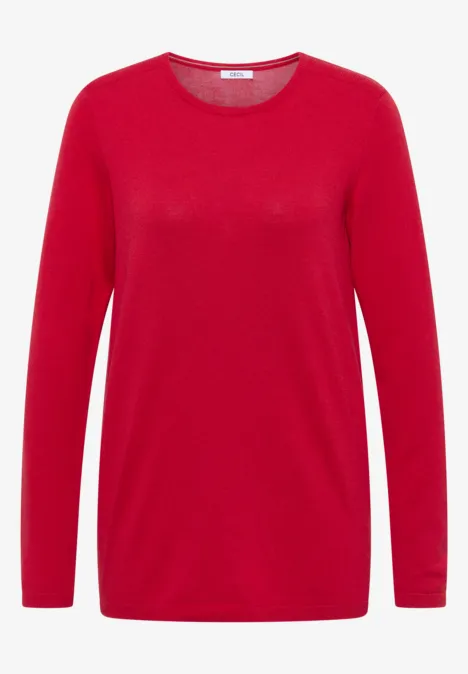 Basic Pullover fiery red