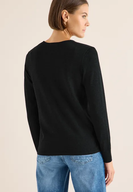 Basic Pullover charcoal grey melange