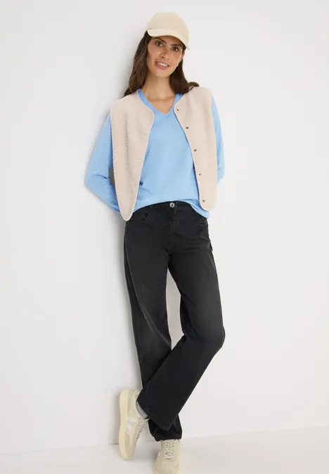 Basic Pullover whisper blue melange
