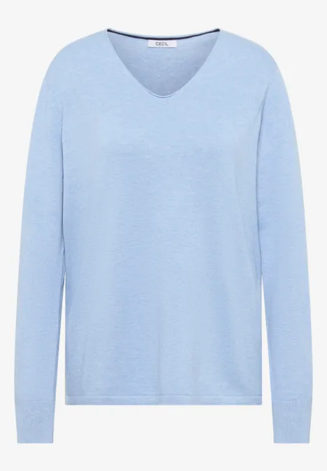Basic Pullover whisper blue melange