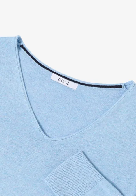 Basic Pullover whisper blue melange