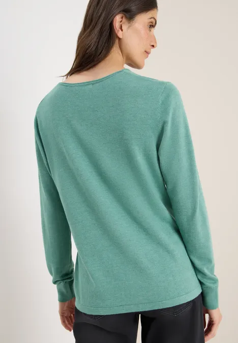 Basic Pullover jewel green melange