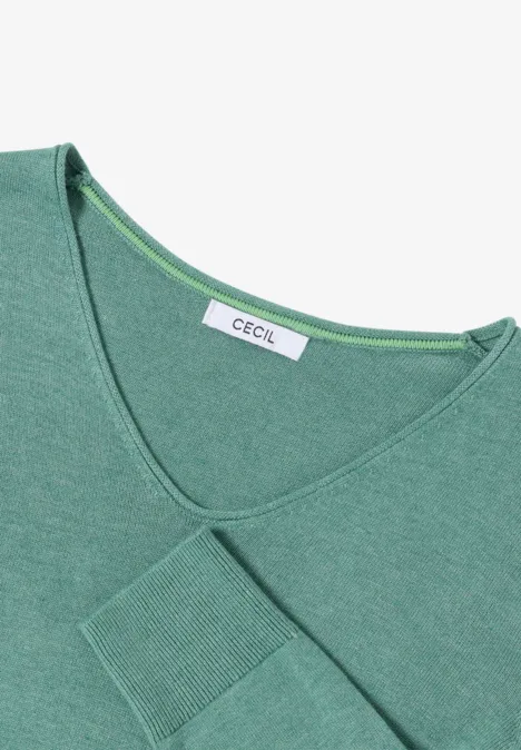 Basic Pullover jewel green melange