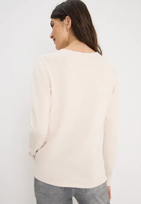 Basic Pullover oat milk beige melange