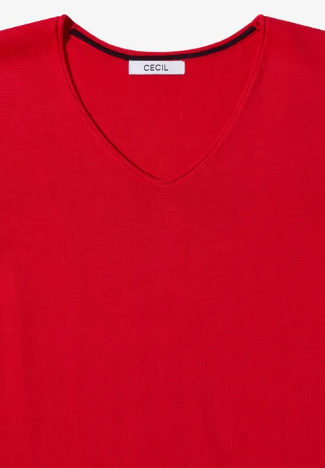 Basic Pullover fiery red