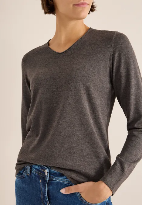 Basic Pullover mushroom taupe melange