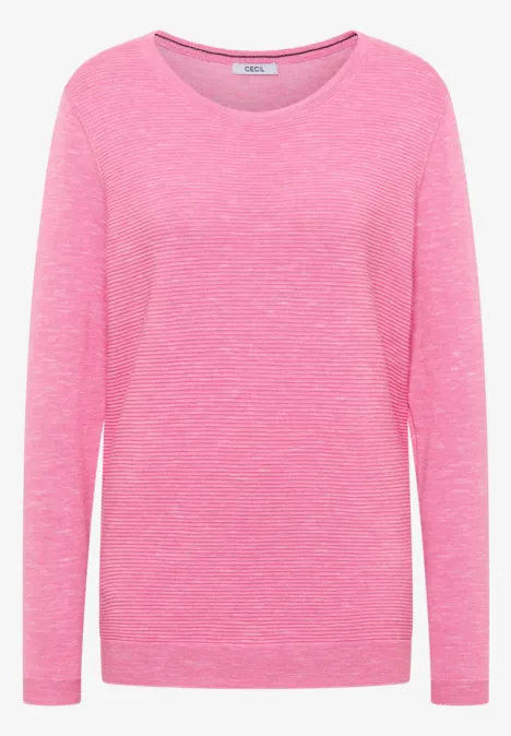 Strukturpullover heather dark blossom melange