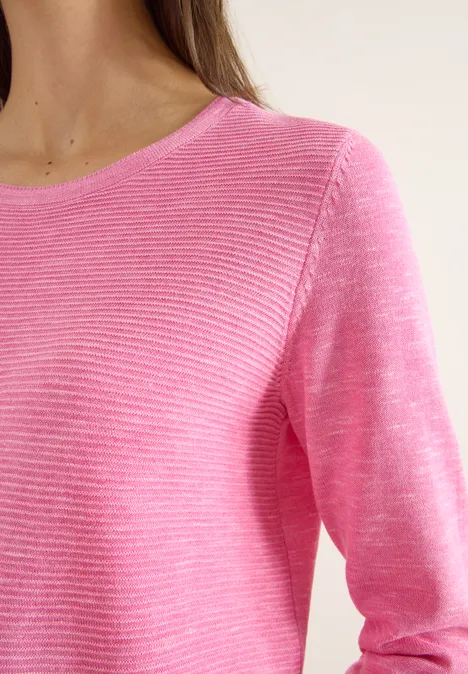 Strukturpullover heather dark blossom melange