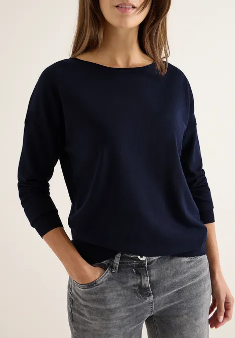 Pullover mit Strukturdetail urban dark blue
