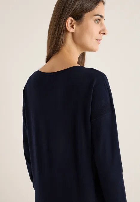Pullover mit Strukturdetail urban dark blue