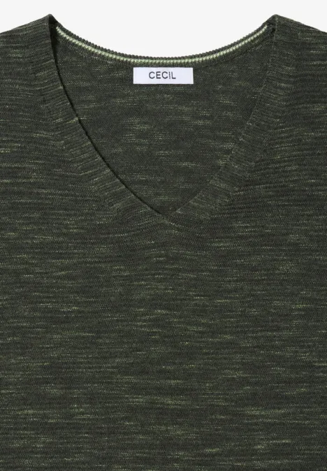 Sweter z dekoltem w szpic null