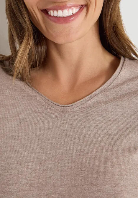 Kuscheliger Pullover toffee cream melange