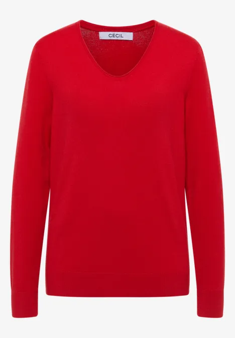 Gezellige trui fiery red