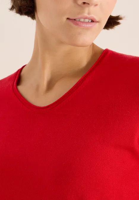 Kuscheliger Pullover fiery red