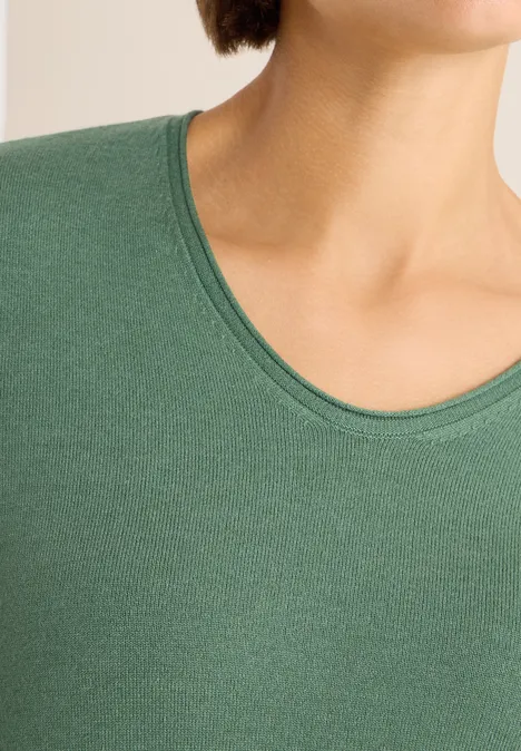 Kuscheliger Pullover highland green melange