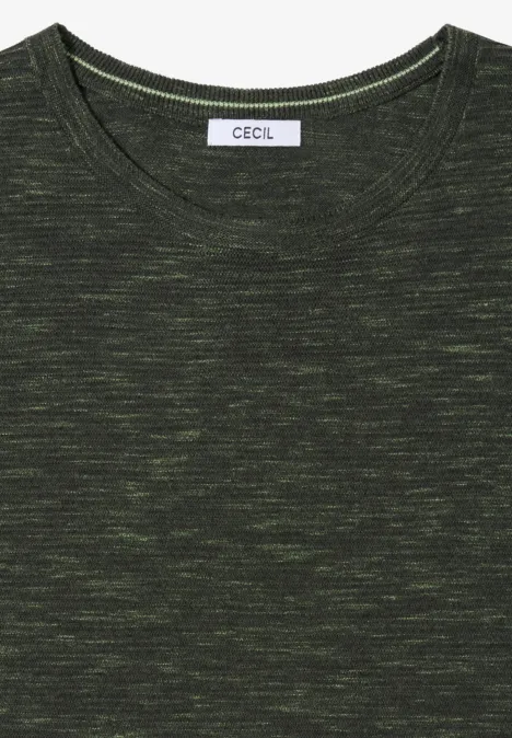 Rundhals Strukturpullover raw khaki