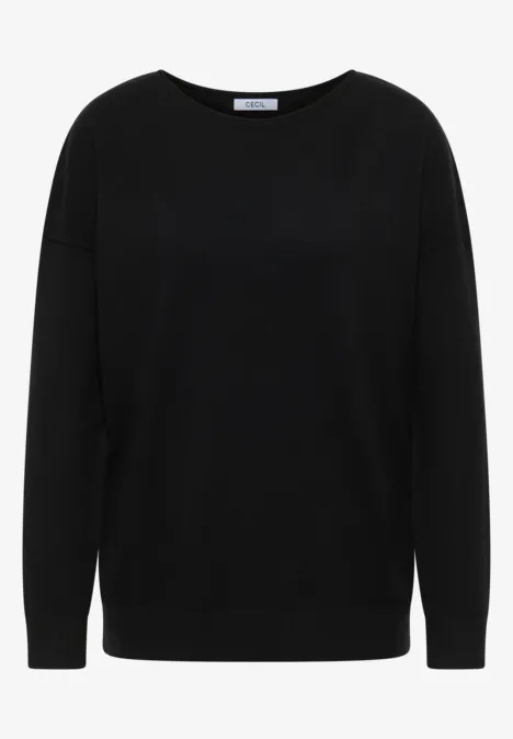 Pullover mit Strukturdetail Black