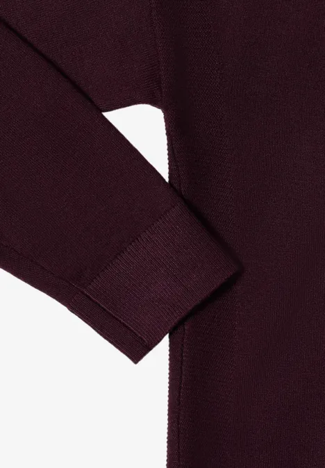 Pullover mit Strukturdetail eggplant red