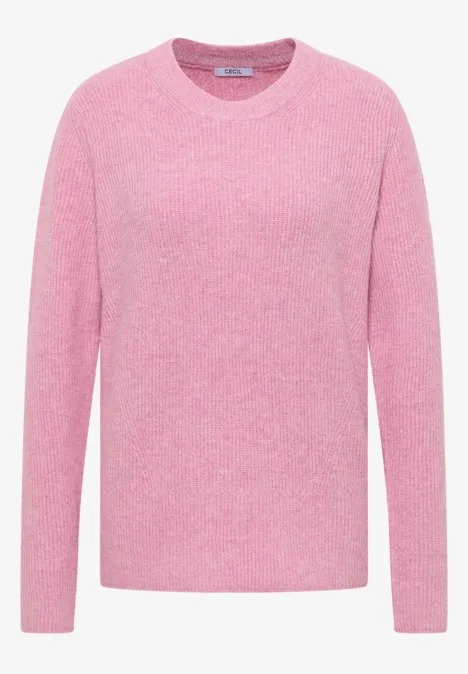 Pullover mit Strukturdetails dark blossom melange
