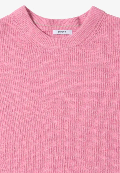 Pullover mit Strukturdetails dark blossom melange