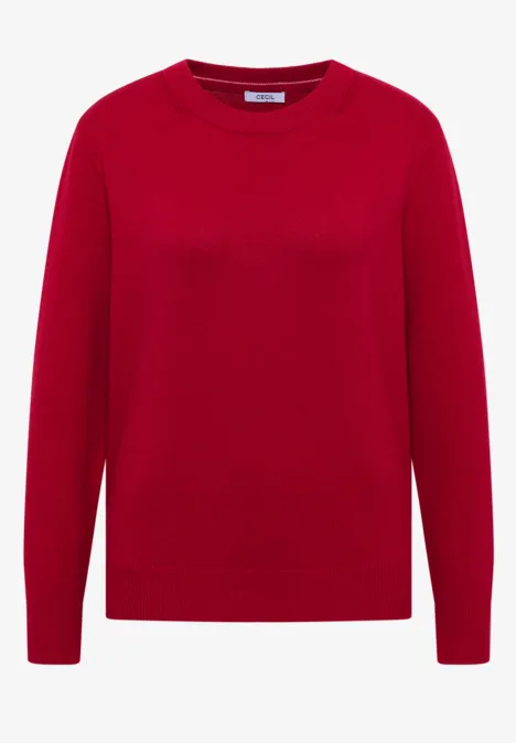 Softer Rundhals Pullover beaujolais red