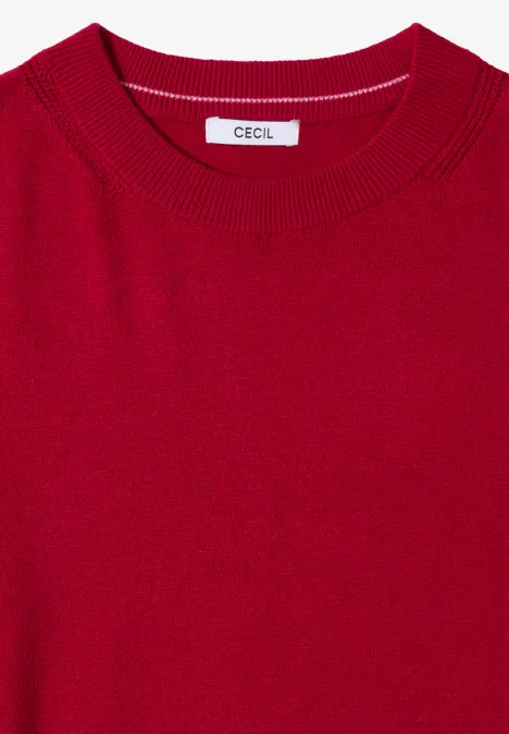Softer Rundhals Pullover beaujolais red