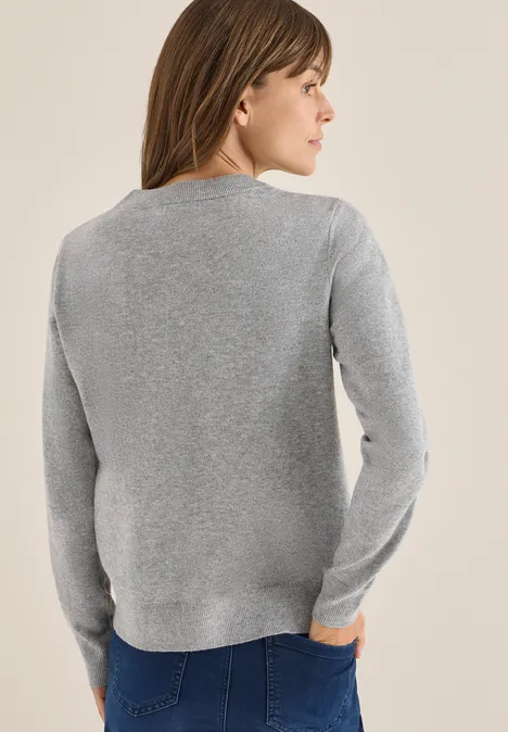 Softer Rundhals Pullover sporty grey melange