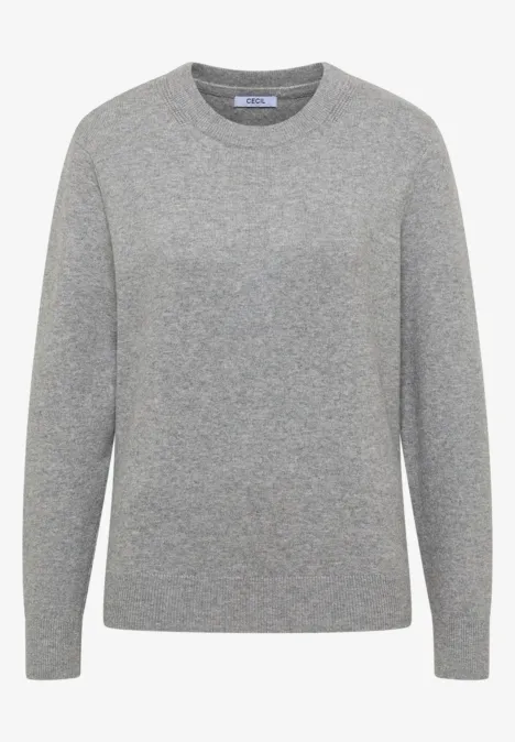 Softer Rundhals Pullover sporty grey melange