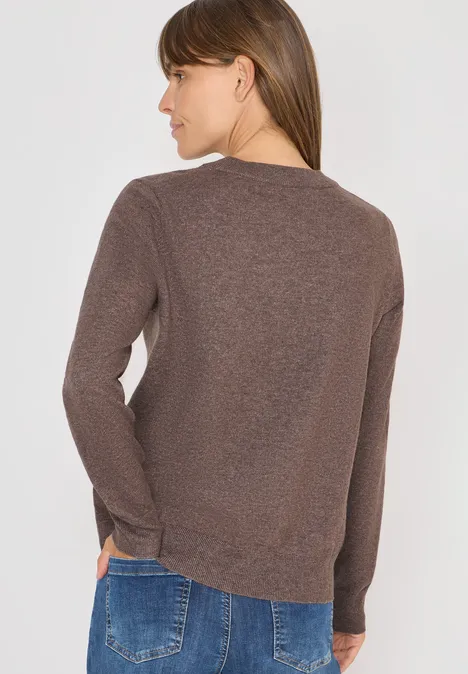 Softer Rundhals Pullover mushroom taupe melange