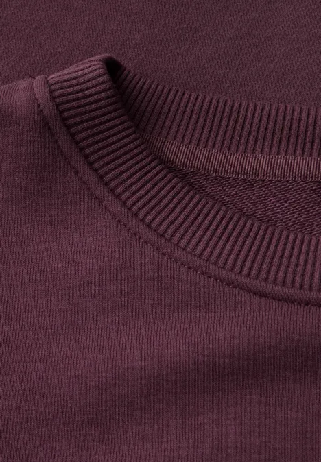 Rundhals Sweatshirt mulberry red