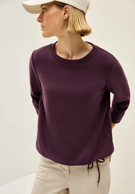 Rundhals Sweatshirt mulberry red