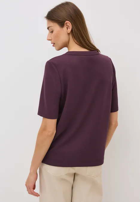 Kurzarmsweatshirt mulberry red