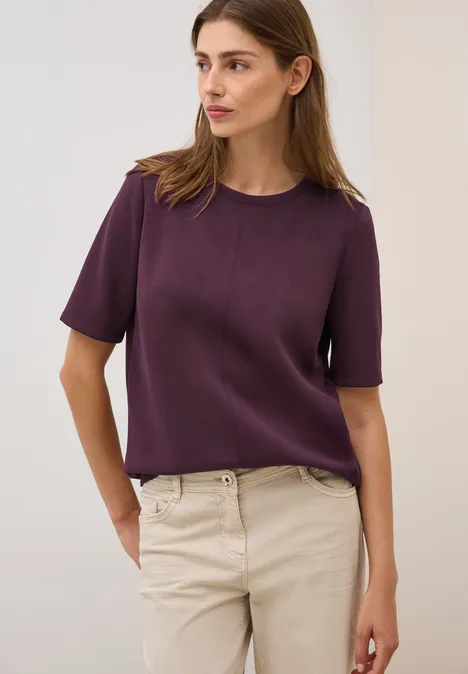 Kurzarmsweatshirt mulberry red
