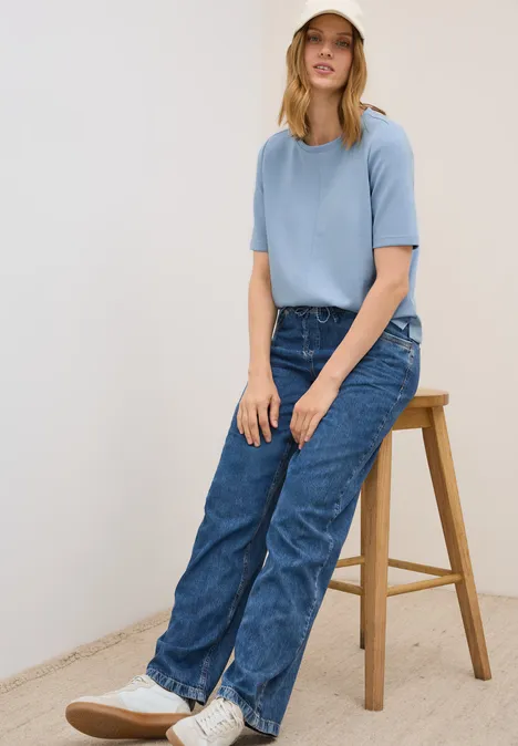 Kurzarmsweatshirt mountain blue