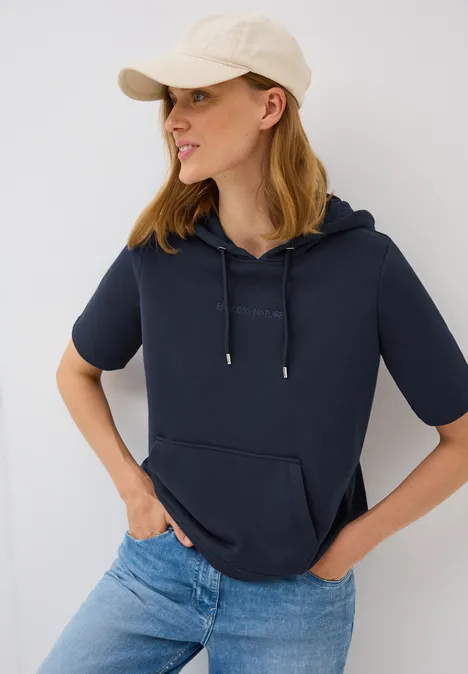 Sweat-shirt à manches courtes avec capuche urban dark blue