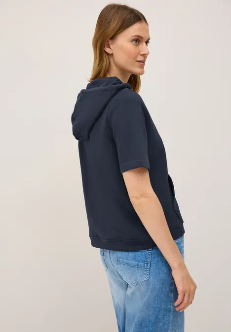 Kurzarmsweatshirt mit Kapuze urban dark blue