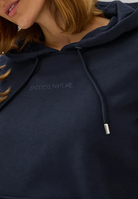 Kurzarmsweatshirt mit Kapuze urban dark blue