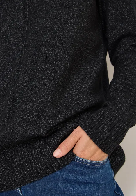 Gezellige trui black melange