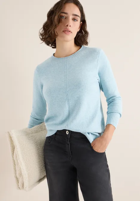 Kuscheliger Pullover faded blue melange